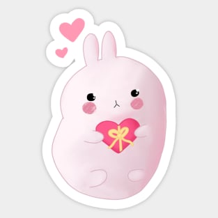 Molang valentines design Sticker